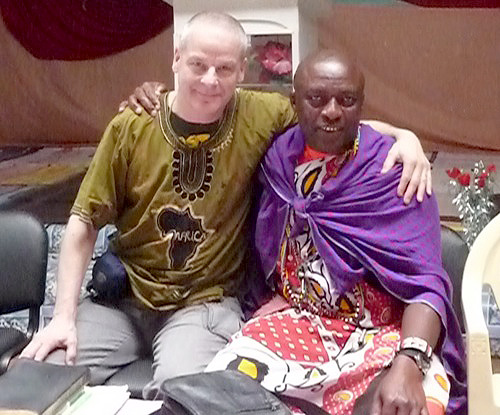ECLEA Director Jonathan Menn with Maasai Leader Boniface Kugotha